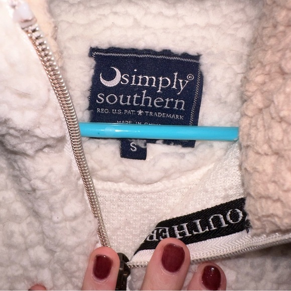 Simply Southern Sherpa Quarter Zip - Picture 2 of 3